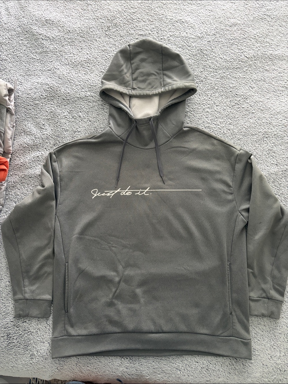 Nike Grey Hooded Pullover Sweatshirt